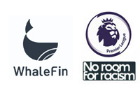 Premier League Badge&no room for racism&WhaleFin Sponsor